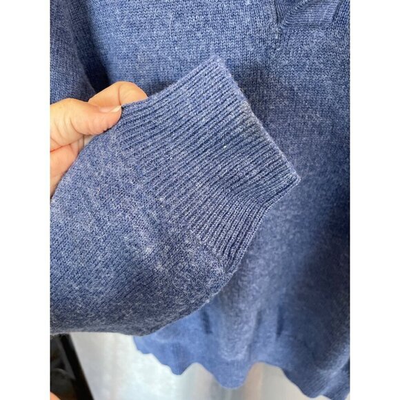 BANANA REPUBLLIC 50%‎ ITALIAN WOOL MEN'S SZ M BLUE WITH SNAP DETAIL - Picture 6 of 15